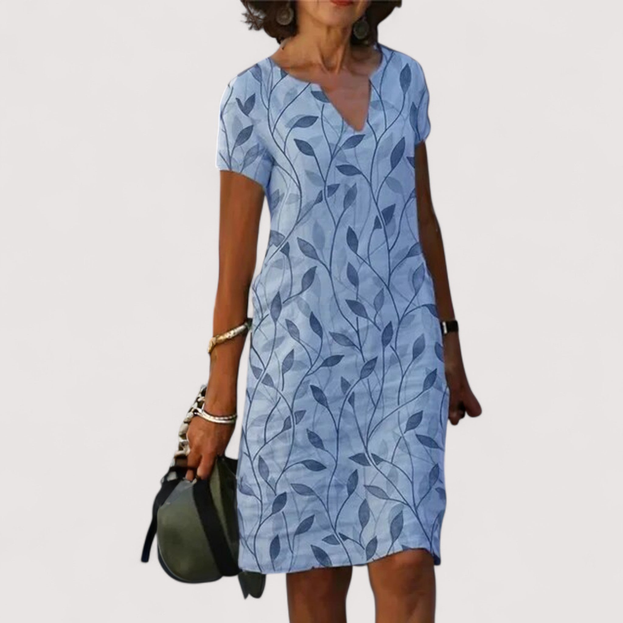 Jeanne™ | V-kaelusega kleit printimisega