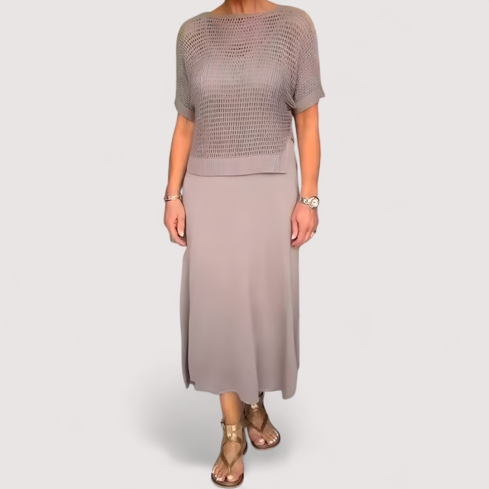 Claudia™ | Suvekleit koos kudumipealsega