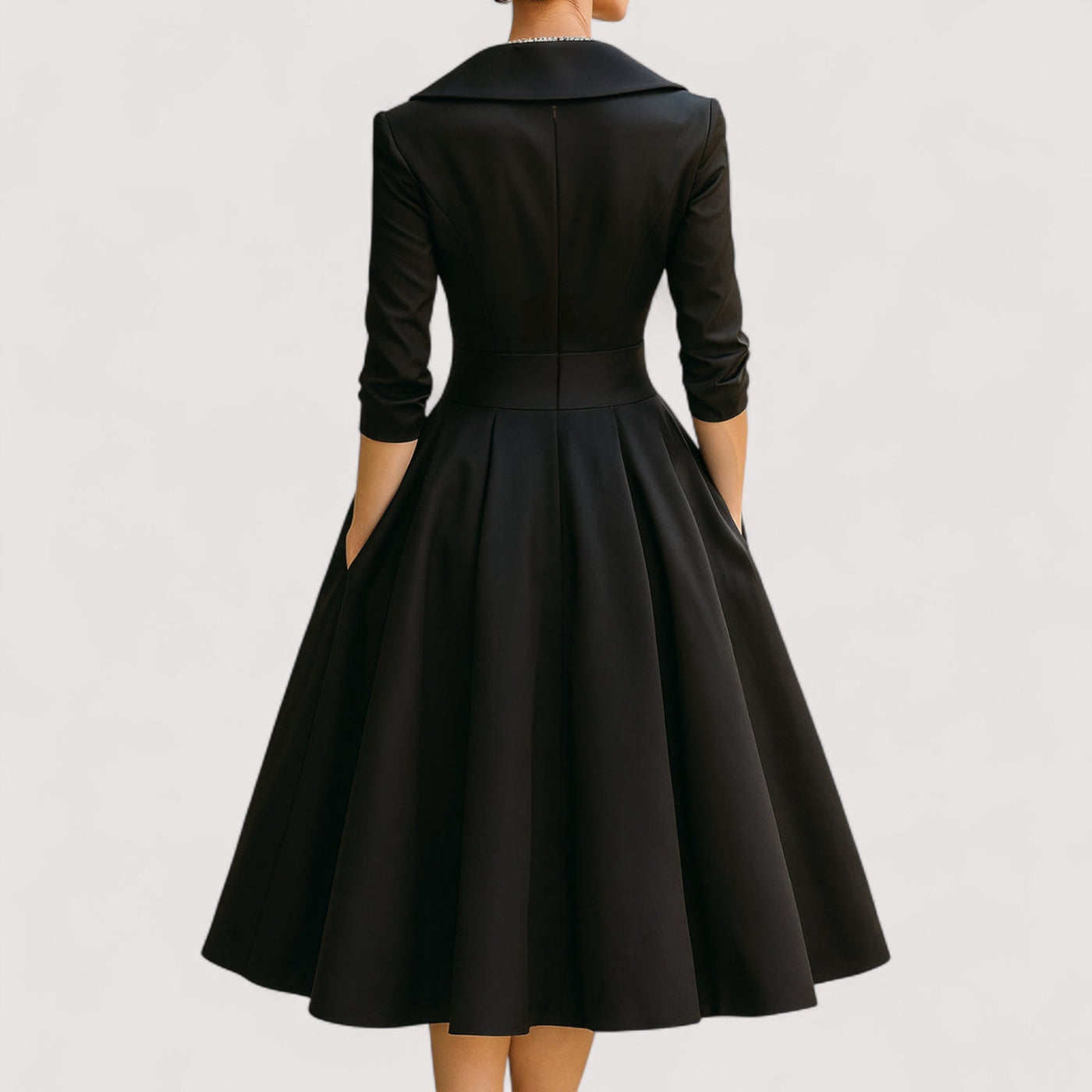 Frederica™ | Midi-Satiin-Kleit