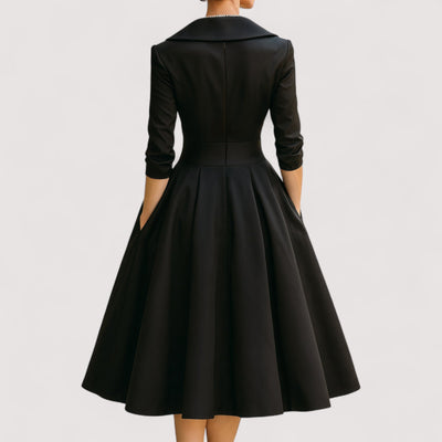 Frederica™ | Midi-Satiin-Kleit