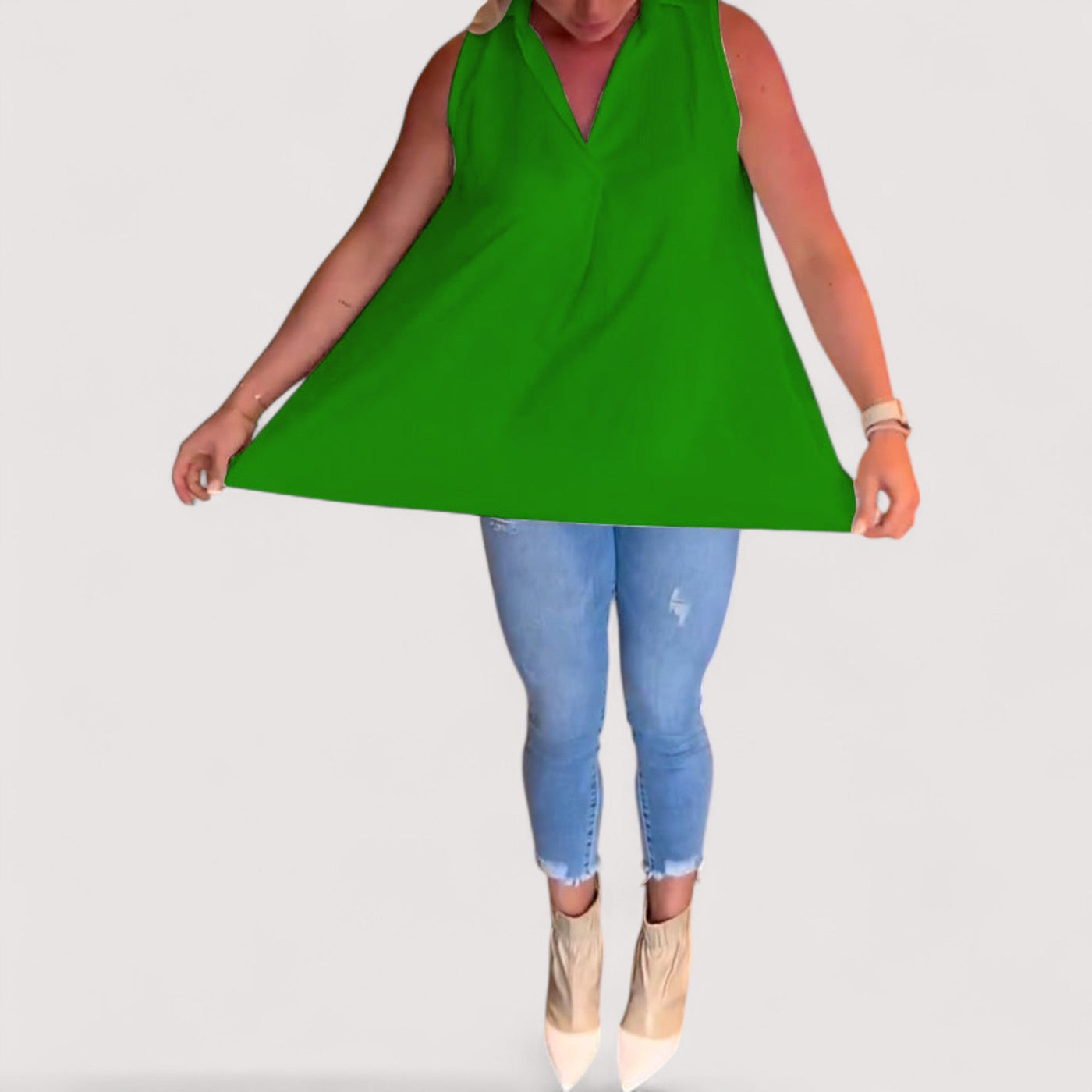 Elly™ | Volangblus, millel on krae