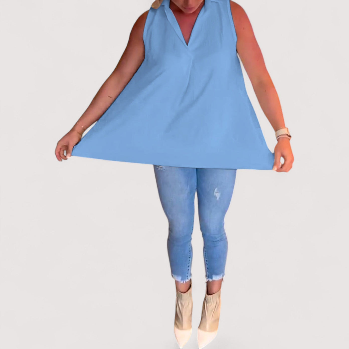 Elly™ | Volangblus, millel on krae