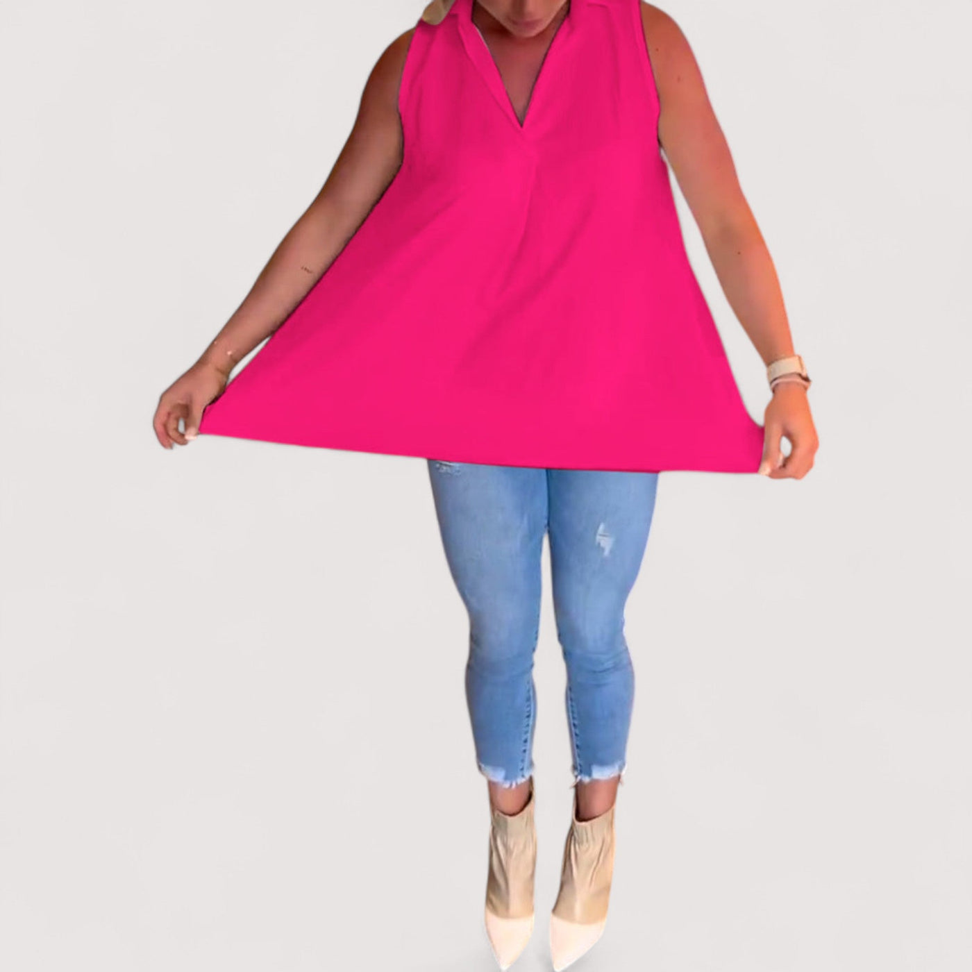 Elly™ | Volangblus, millel on krae
