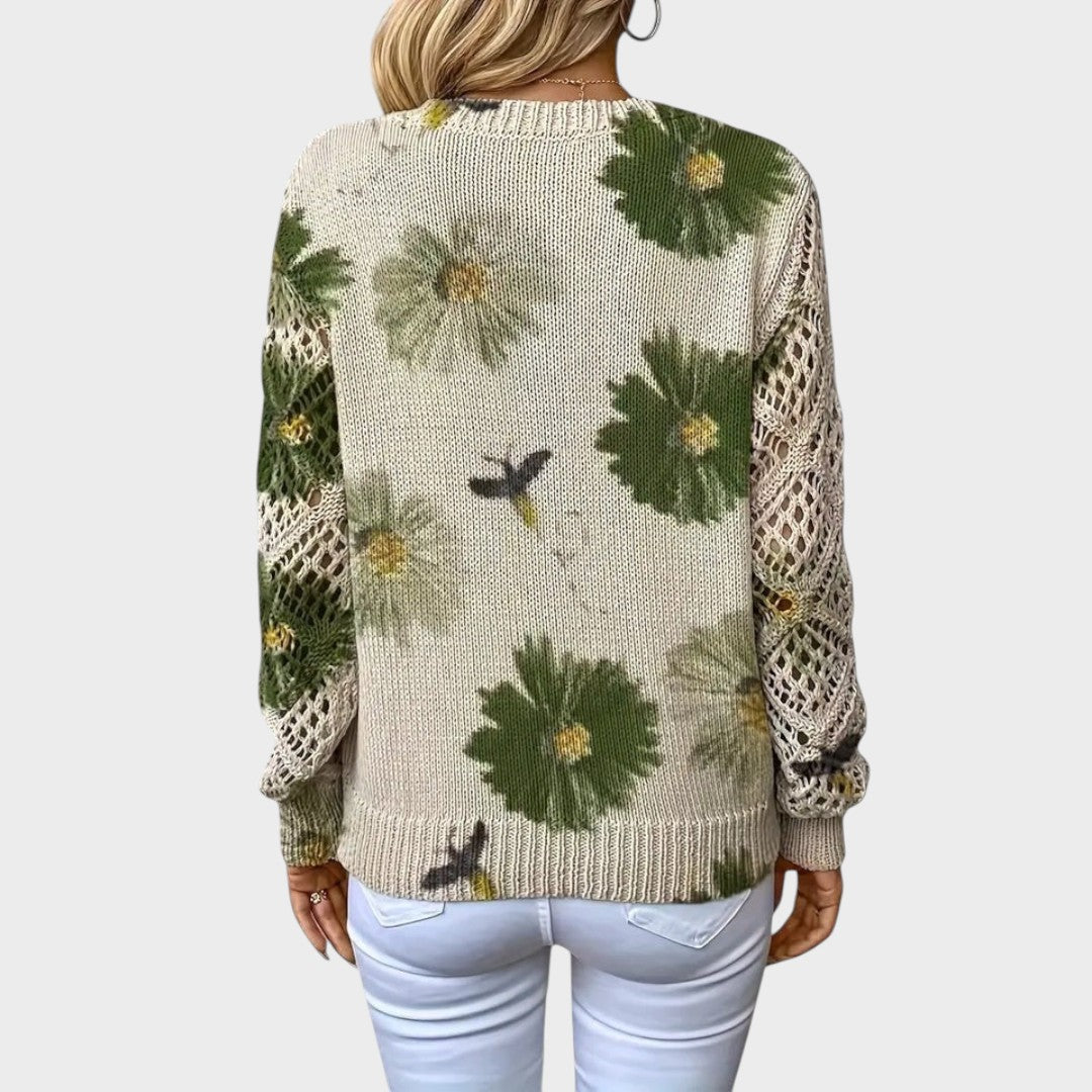 Aurélie™ | Elegantne pullover lillemustriga