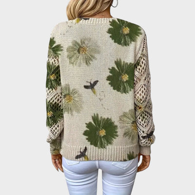 Aurélie™ | Elegantne pullover lillemustriga