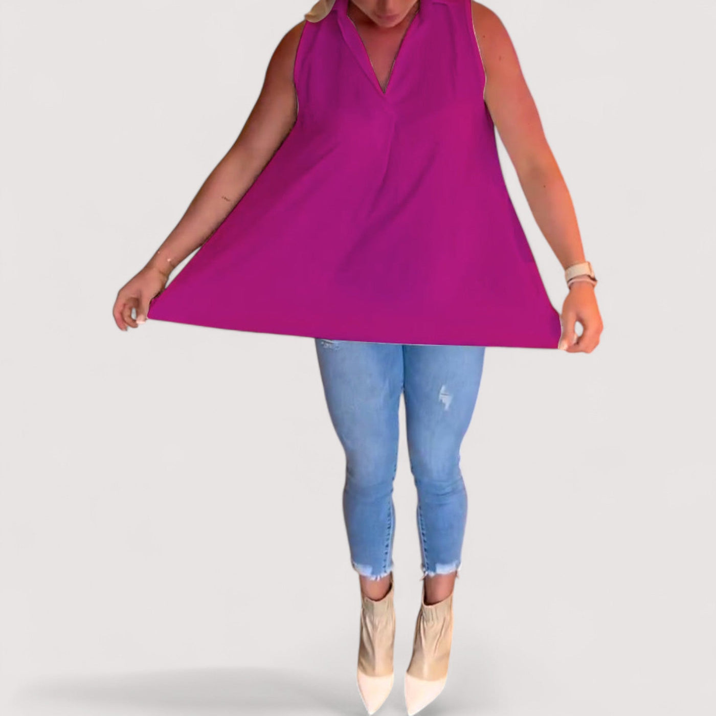 Elly™ | Volangblus, millel on krae