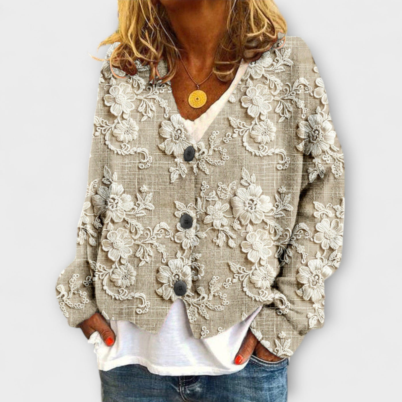 Stella - Lillemustriga Strickjacke