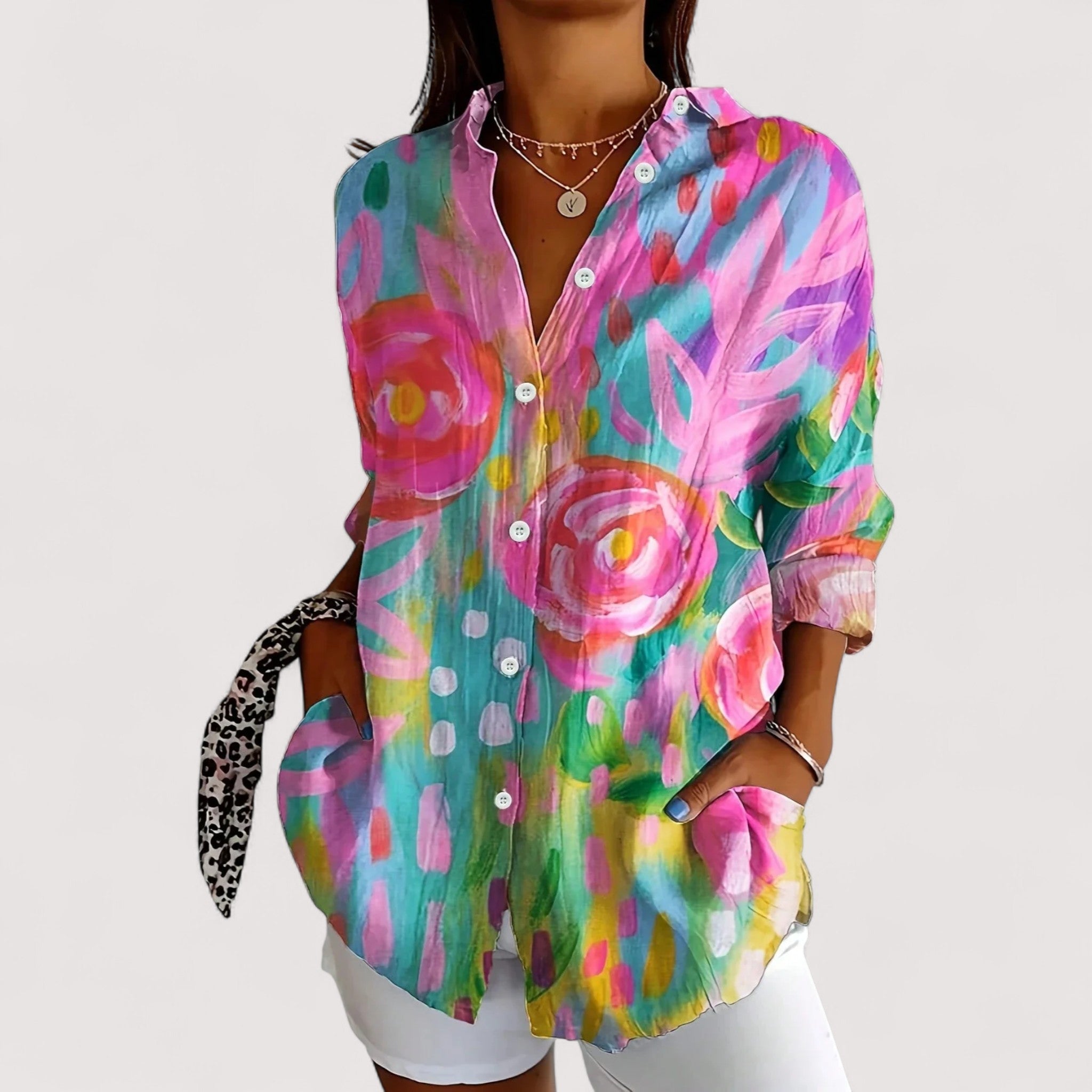 Annika™ | Kirju pluus trükiga