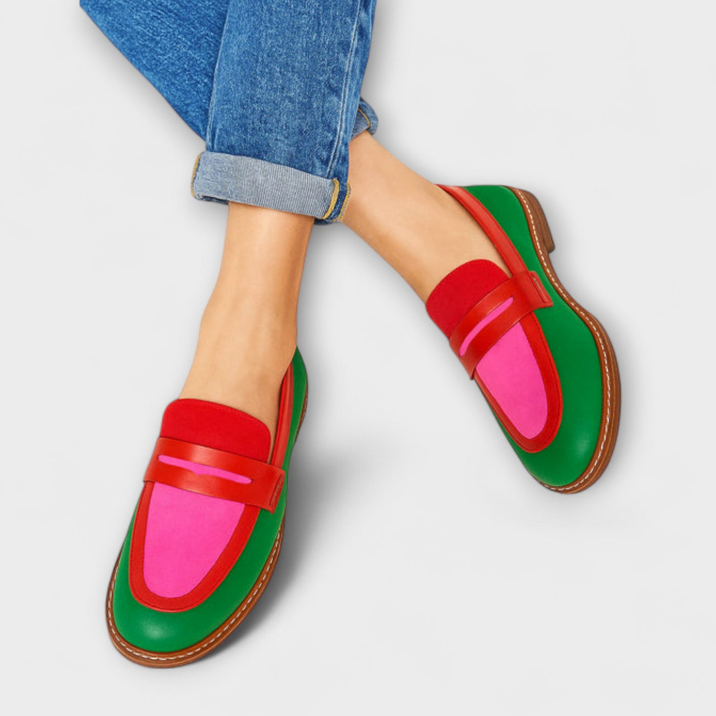 Nyla™ | Värvibloki Loaferid Casual-stiilis