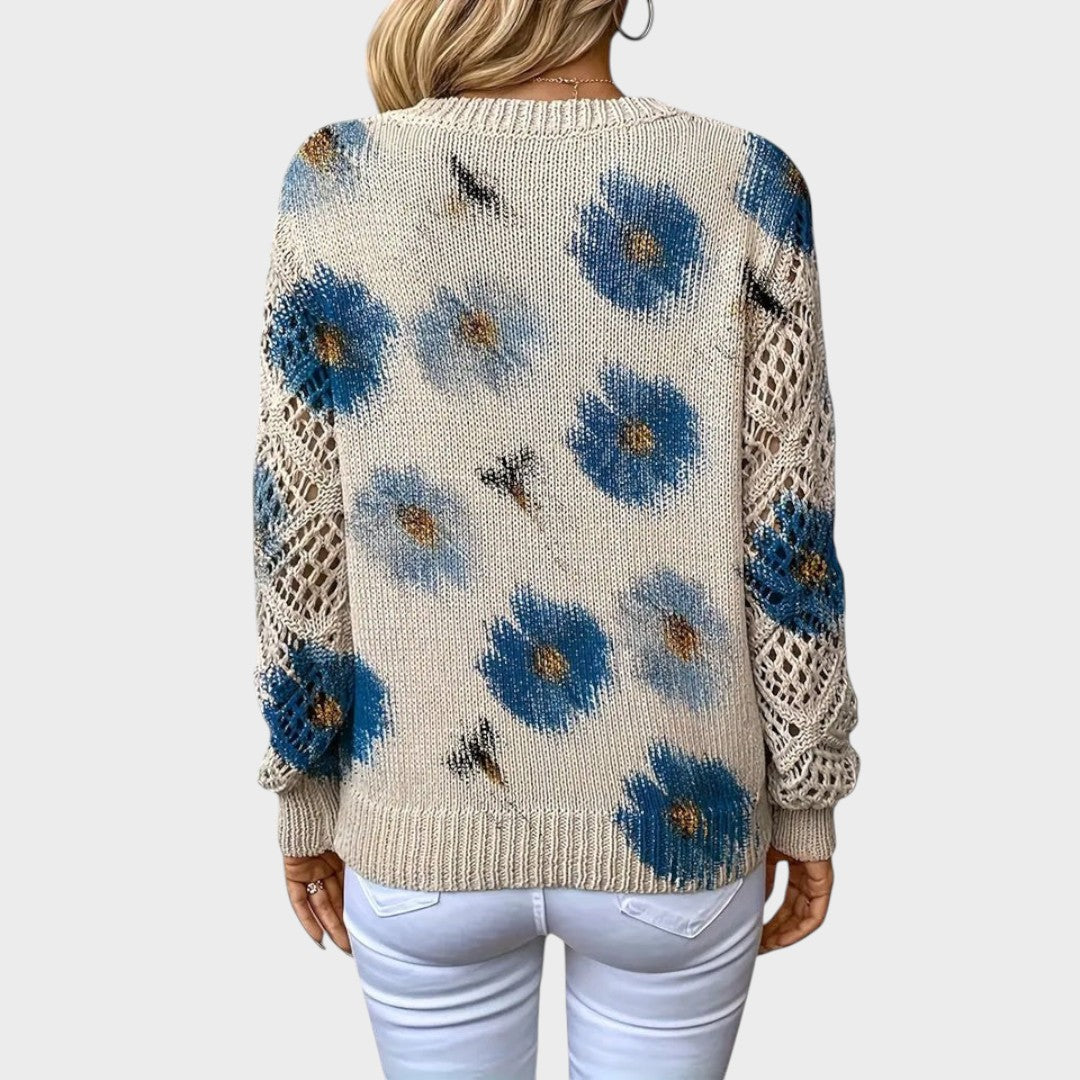 Aurélie™ | Elegantne pullover lillemustriga