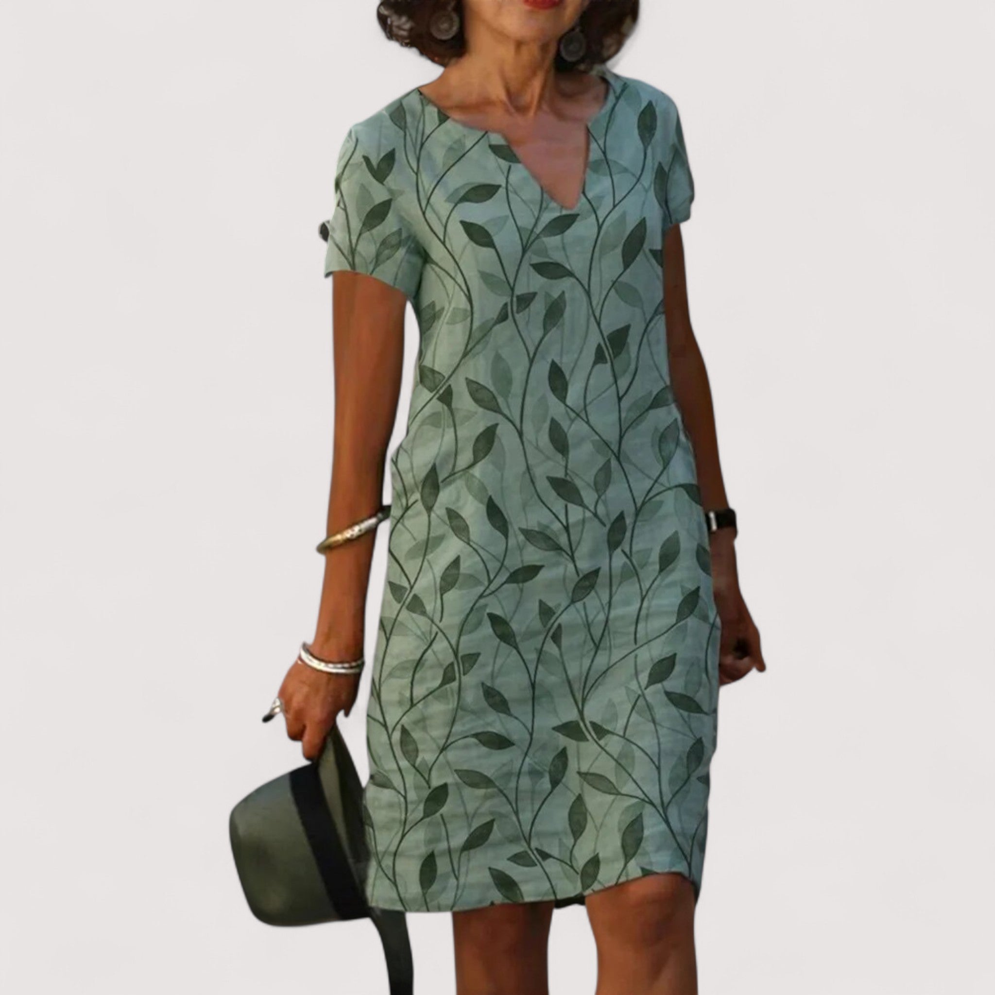 Jeanne™ | V-kaelusega kleit printimisega