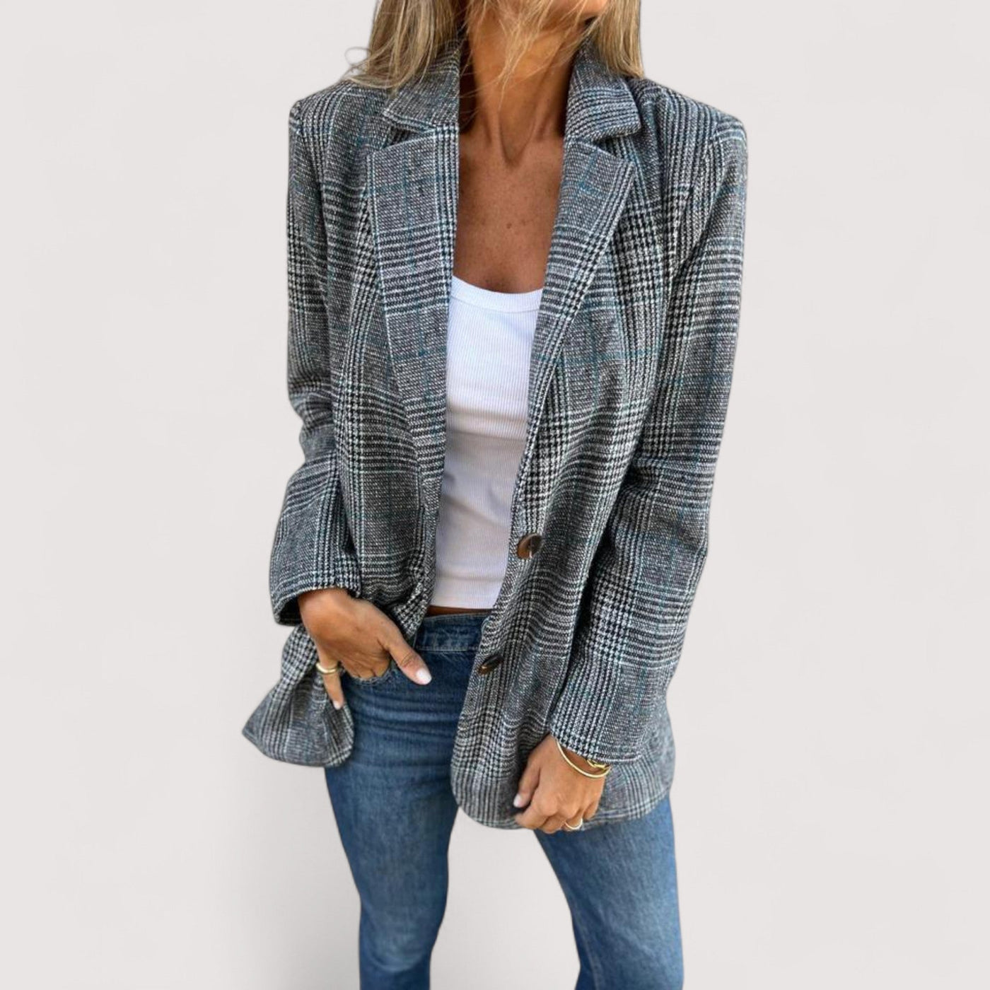 Tiziana™ | Lahe ruuduline bleiser
