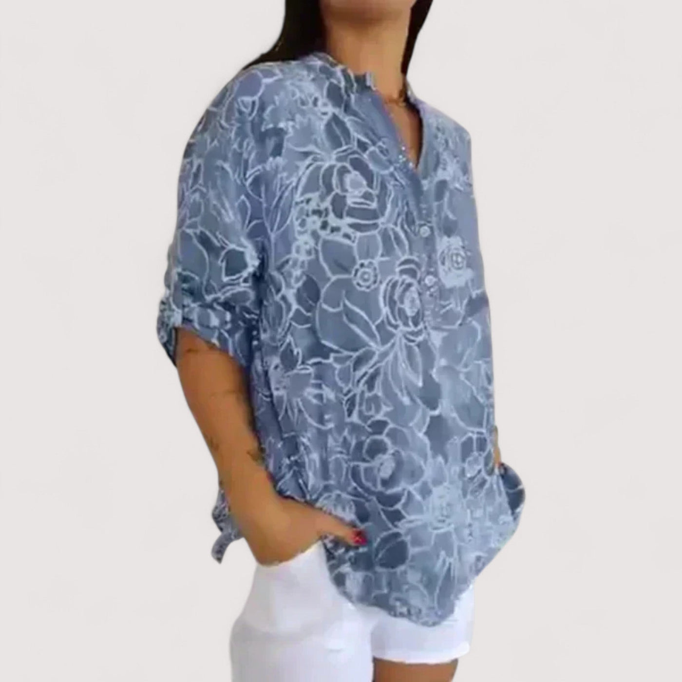 Tumascha™ | Lillade mustriga pluus
